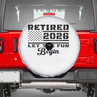 Retirement 2026 Spare Tire Cover Cool Retired Gift American Flag