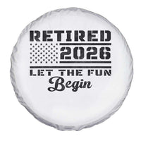 Retirement 2026 Spare Tire Cover Cool Retired Gift American Flag