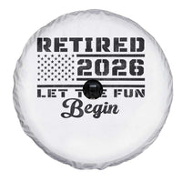 Retirement 2026 Spare Tire Cover Cool Retired Gift American Flag
