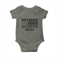 Retirement 2026 Baby Onesie Cool Retired Gift American Flag