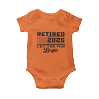 Retirement 2026 Baby Onesie Cool Retired Gift American Flag
