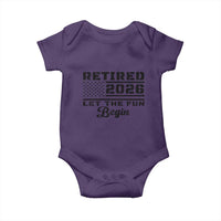 Retirement 2026 Baby Onesie Cool Retired Gift American Flag