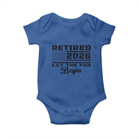 Retirement 2026 Baby Onesie Cool Retired Gift American Flag