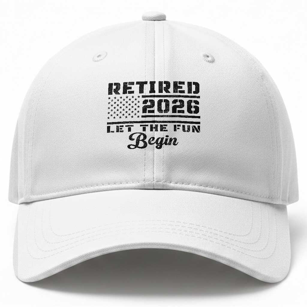 Retirement 2026 Baseball Cap Cool Retired Gift American Flag
