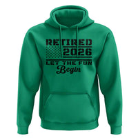 Retirement 2026 Hoodie Cool Retired Gift American Flag