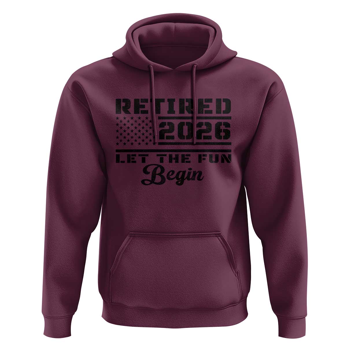 Retirement 2026 Hoodie Cool Retired Gift American Flag
