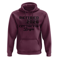 Retirement 2026 Hoodie Cool Retired Gift American Flag