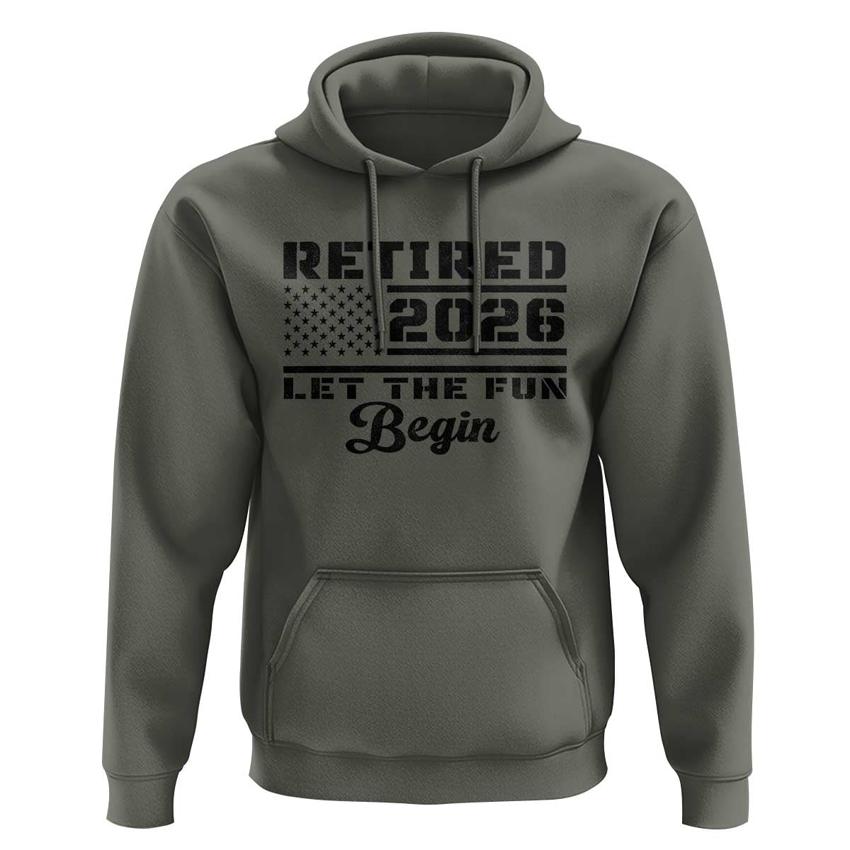 Retirement 2026 Hoodie Cool Retired Gift American Flag