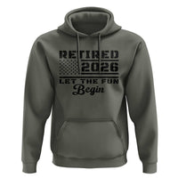 Retirement 2026 Hoodie Cool Retired Gift American Flag