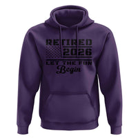 Retirement 2026 Hoodie Cool Retired Gift American Flag