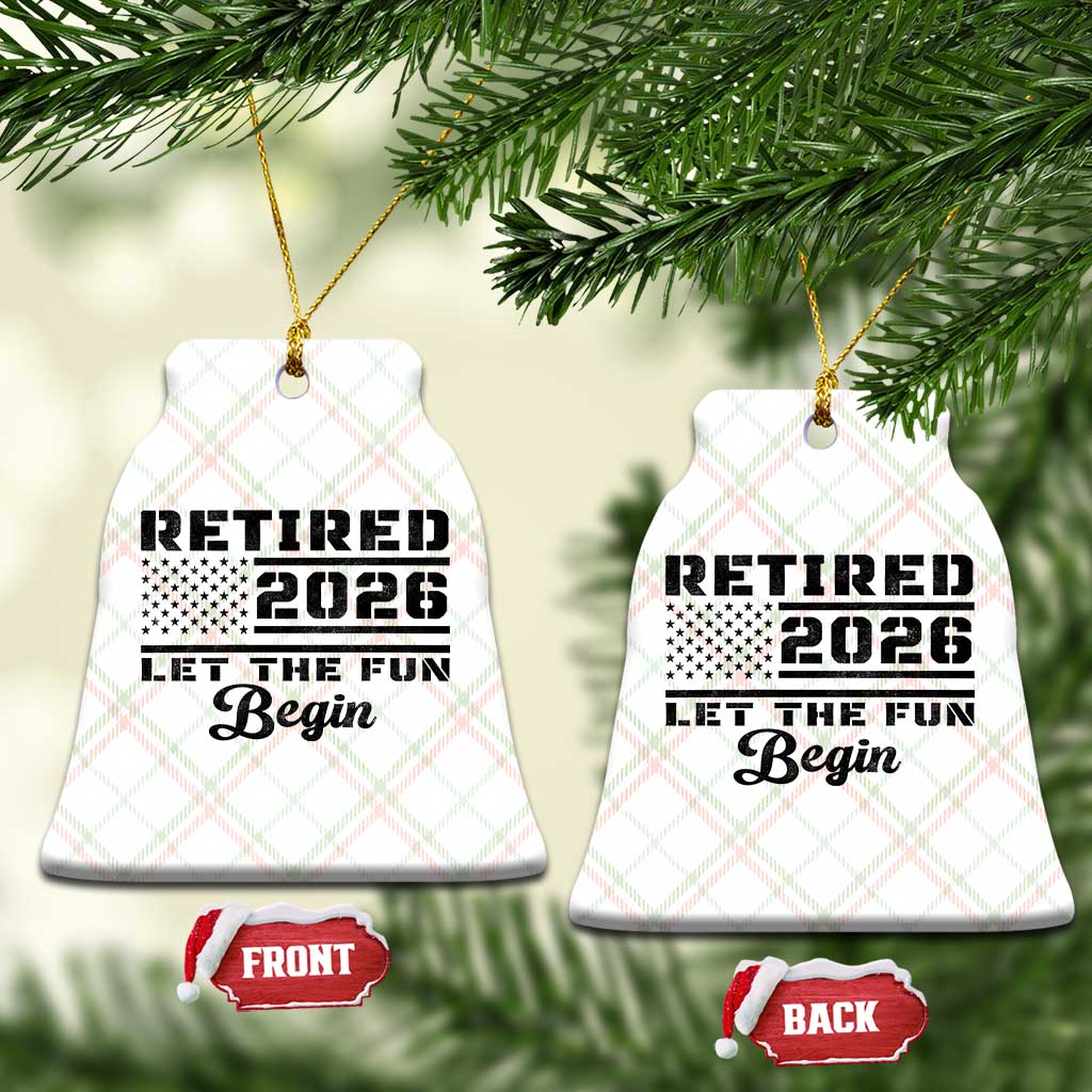 Retirement 2026 Ceramic Ornament Cool Retired Gift American Flag