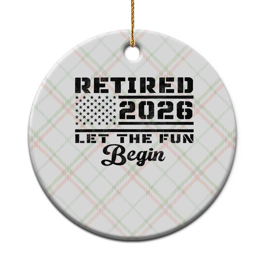 Retirement 2026 Ceramic Ornament Cool Retired Gift American Flag