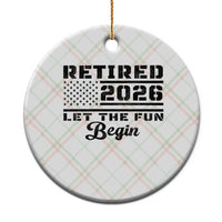 Retirement 2026 Ceramic Ornament Cool Retired Gift American Flag