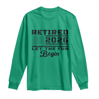 Retirement 2026 Long Sleeve Shirt Cool Retired Gift American Flag