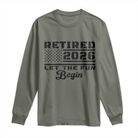 Retirement 2026 Long Sleeve Shirt Cool Retired Gift American Flag