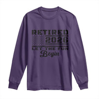 Retirement 2026 Long Sleeve Shirt Cool Retired Gift American Flag