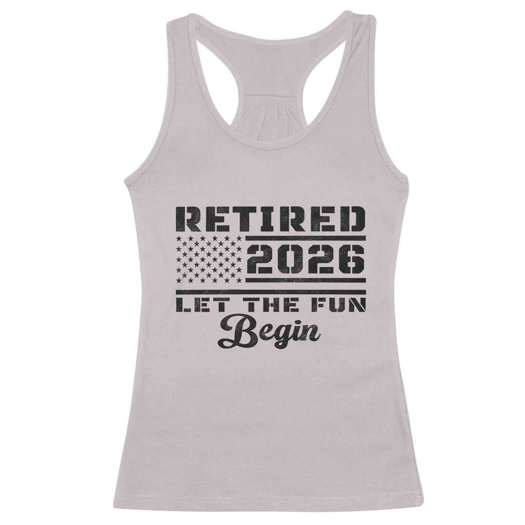 Retirement 2026 Racerback Tank Top Cool Retired Gift American Flag