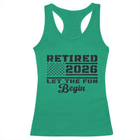 Retirement 2026 Racerback Tank Top Cool Retired Gift American Flag