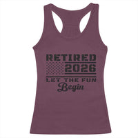 Retirement 2026 Racerback Tank Top Cool Retired Gift American Flag