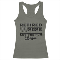 Retirement 2026 Racerback Tank Top Cool Retired Gift American Flag