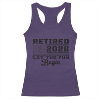 Retirement 2026 Racerback Tank Top Cool Retired Gift American Flag