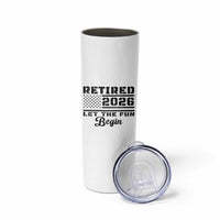 Retirement 2026 Skinny Tumbler Cool Retired Gift American Flag