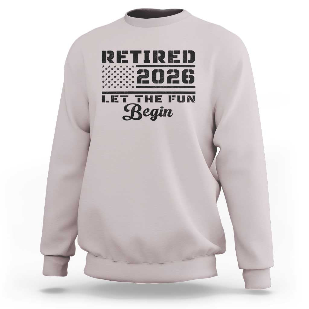 Retirement 2026 Sweatshirt Cool Retired Gift American Flag