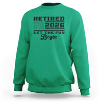 Retirement 2026 Sweatshirt Cool Retired Gift American Flag