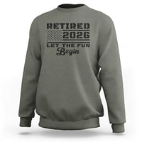 Retirement 2026 Sweatshirt Cool Retired Gift American Flag