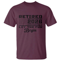 Retirement 2026 T Shirt Cool Retired Gift American Flag