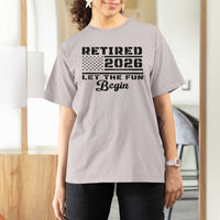 Retirement 2026 T Shirt For Women Cool Retired Gift American Flag