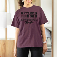 Retirement 2026 T Shirt For Women Cool Retired Gift American Flag