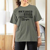 Retirement 2026 T Shirt For Women Cool Retired Gift American Flag