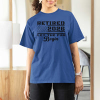 Retirement 2026 T Shirt For Women Cool Retired Gift American Flag