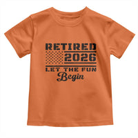 Retirement 2026 Toddler T Shirt Cool Retired Gift American Flag