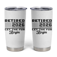 Retirement 2026 Tumbler Cup Cool Retired Gift American Flag