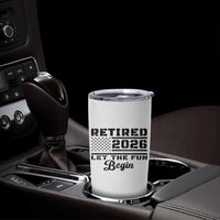 Retirement 2026 Tumbler Cup Cool Retired Gift American Flag