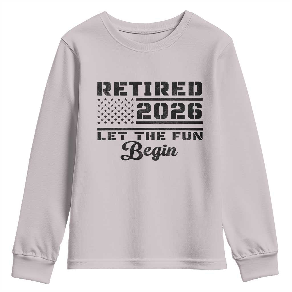 Retirement 2026 Youth Sweatshirt Cool Retired Gift American Flag
