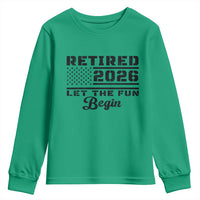 Retirement 2026 Youth Sweatshirt Cool Retired Gift American Flag