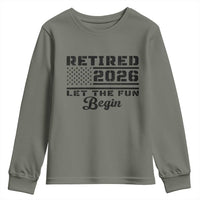 Retirement 2026 Youth Sweatshirt Cool Retired Gift American Flag