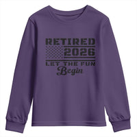 Retirement 2026 Youth Sweatshirt Cool Retired Gift American Flag