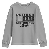 Retirement 2026 Youth Sweatshirt Cool Retired Gift American Flag