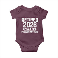 Retired 2026 Baby Onesie Not My Problems Anymore Farewell Goodbye Gifts for Coworkers