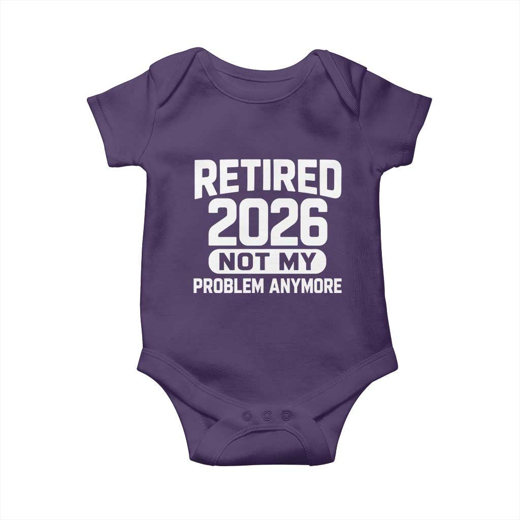 Retired 2026 Baby Onesie Not My Problems Anymore Farewell Goodbye Gifts for Coworkers