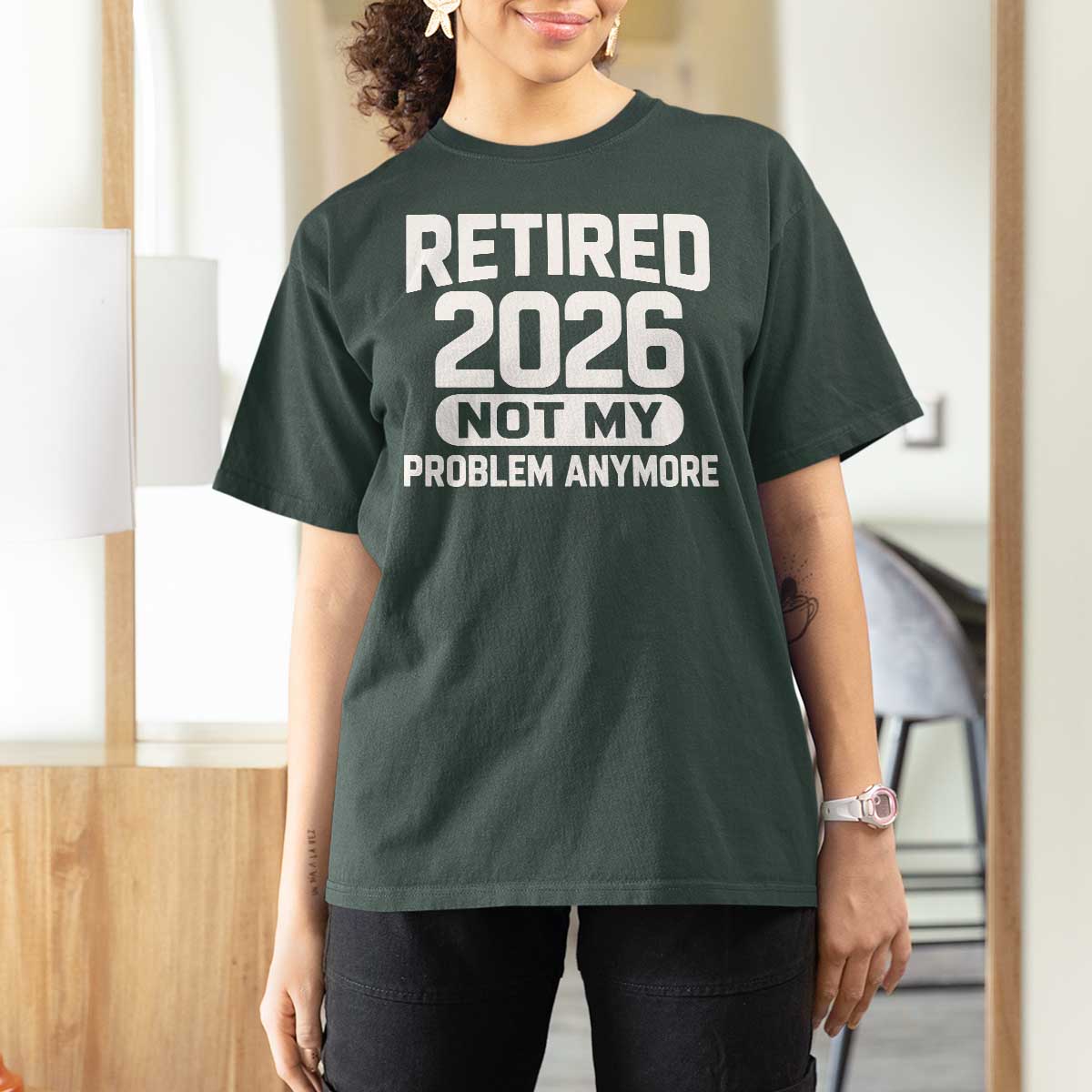 Retired 2026 T Shirt For Women Not My Problems Anymore Farewell Goodbye Gifts for Coworkers
