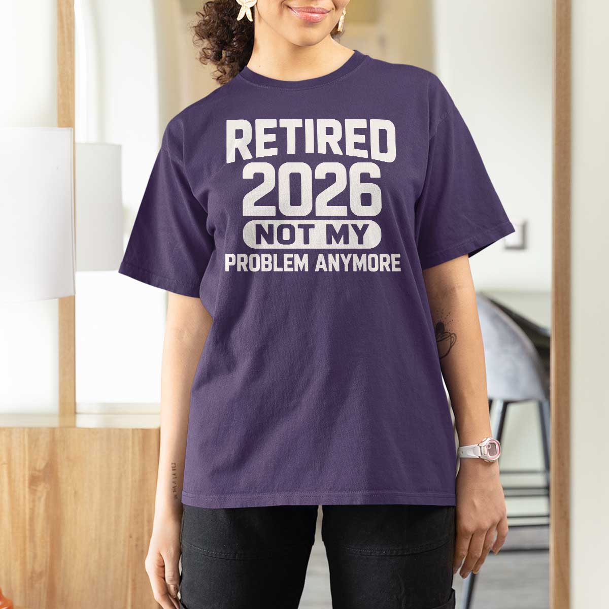 Retired 2026 T Shirt For Women Not My Problems Anymore Farewell Goodbye Gifts for Coworkers