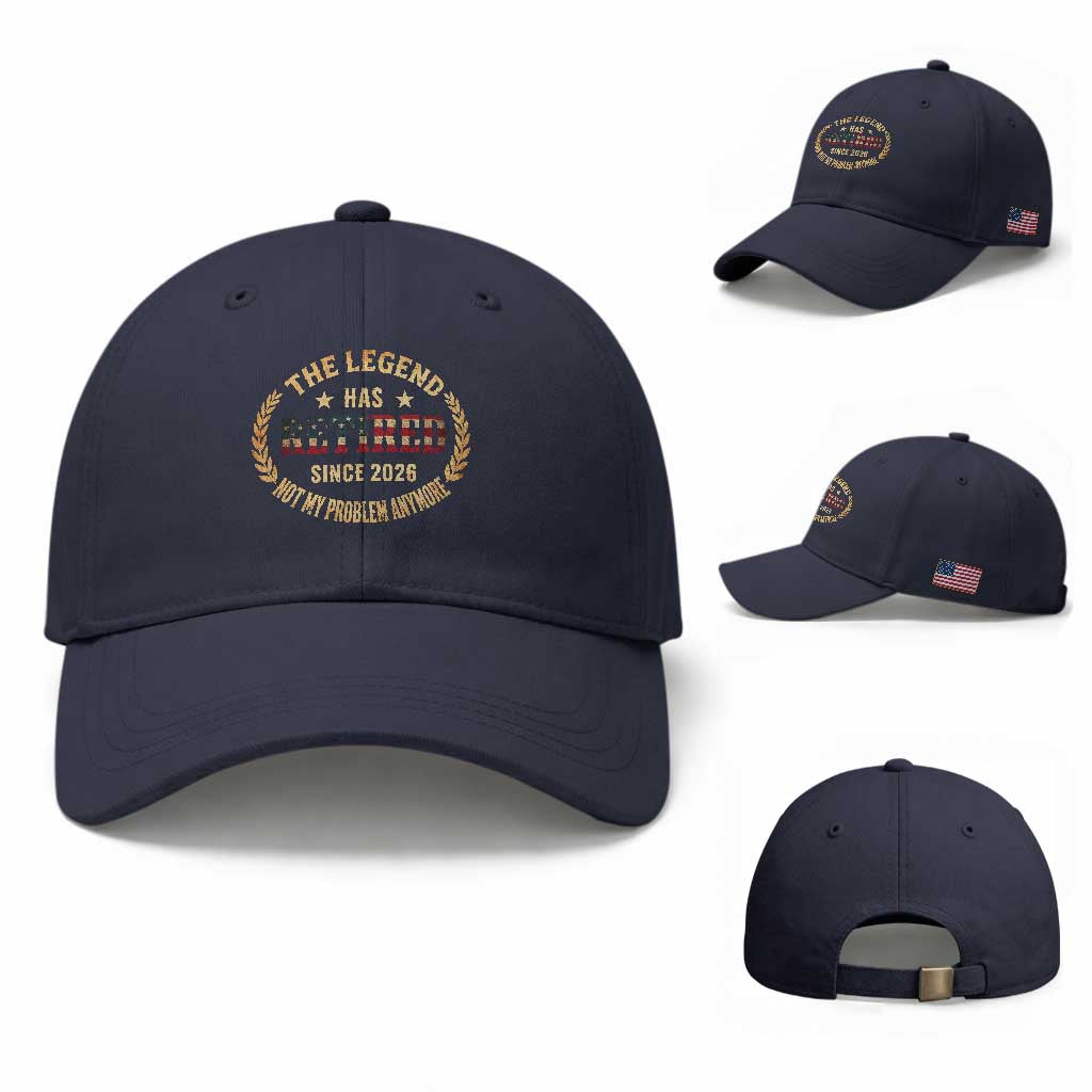 Retirement Gifts For Men 2026 Baseball Cap The Legend Has Retired Retired Not My Problems Anymore US Flag