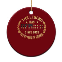 Retirement Gifts For Men 2026 Ceramic Ornament The Legend Has Retired Retired Not My Problems Anymore US Flag