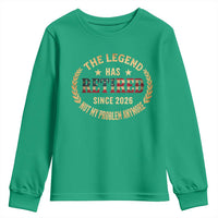 Retirement Gifts For Men 2026 Youth Sweatshirt The Legend Has Retired Retired Not My Problems Anymore US Flag