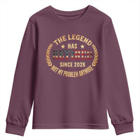 Retirement Gifts For Men 2026 Youth Sweatshirt The Legend Has Retired Retired Not My Problems Anymore US Flag
